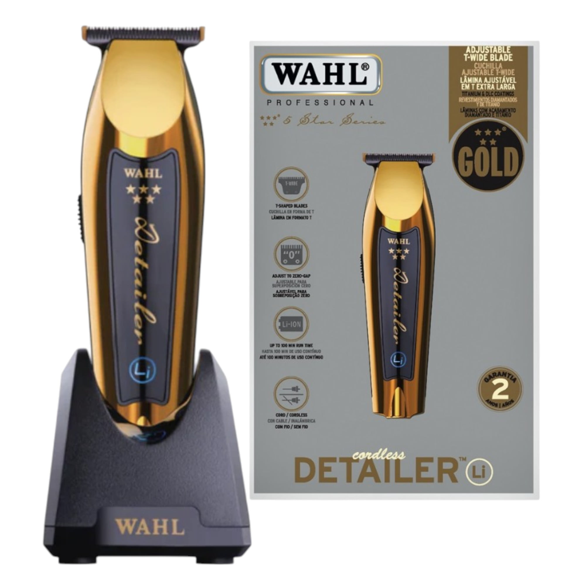 Maquina Cortapelo Wahl Cordless Detailer Li Gold Inalambrica