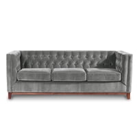 Latam Home - Sofa Roma 3 C Tela Velvet Gris