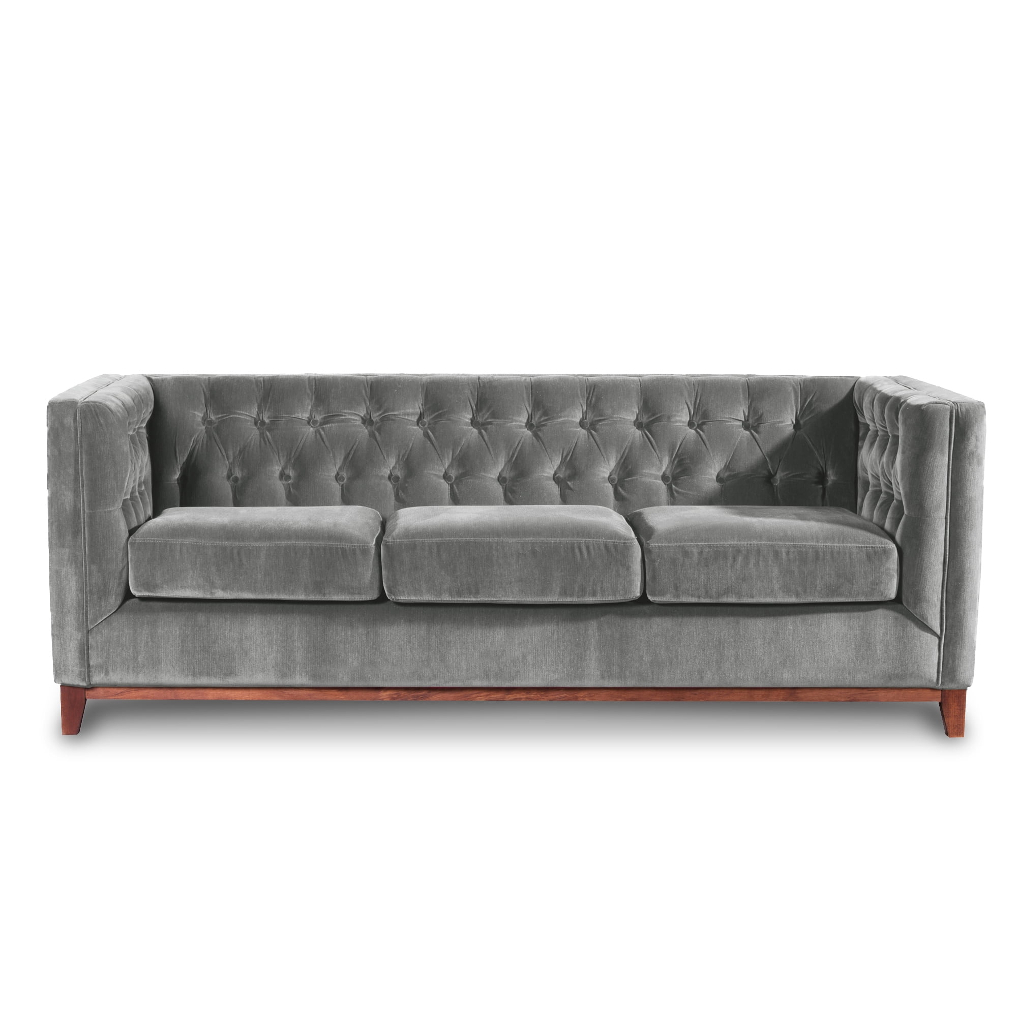 Sofa Roma 3 C Tela Velvet Gris