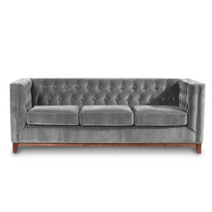Latam Home - Sofa Roma 3 C Tela Velvet Gris