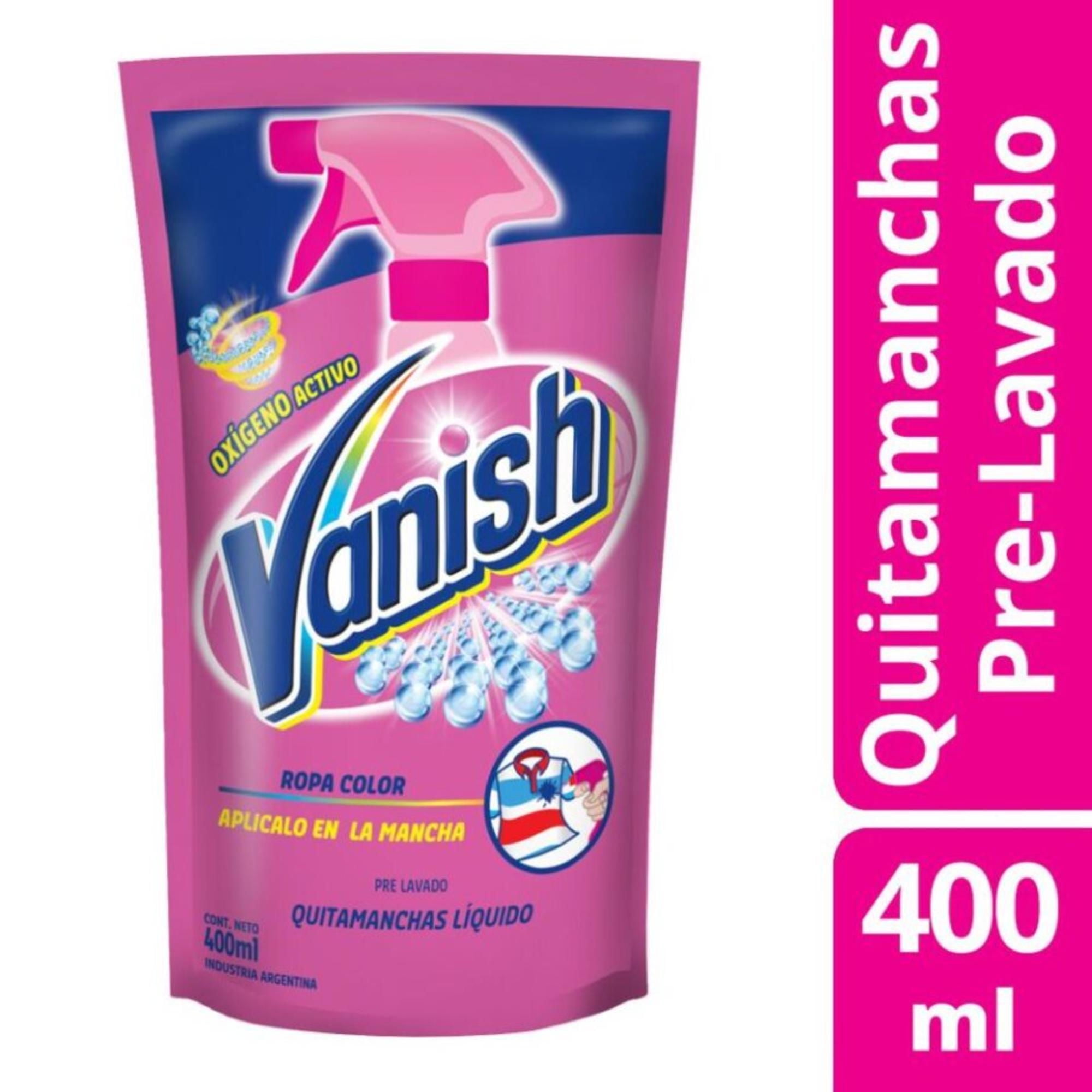 Quitamanchas Líquido Prelavado Ropa Color Doypack 400 ml Vanish
