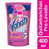 Quitamanchas Líquido Prelavado Ropa Color Doypack 400 Ml Vanish