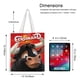 thumbnail image 5 of Ferdinand Bolso de tela con estampado de lienzo para mujer, bolsa de compras reutilizable y estética, con cremallera interior, regalo para mujer,40*45cm., 5 of 6