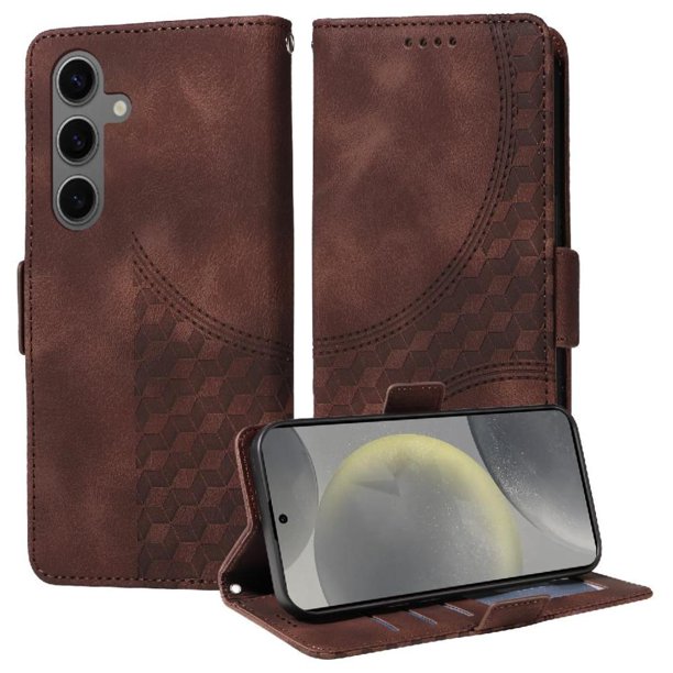 Carcasa FOXDOCK Samsung Galaxy S25 Plus de cuero PU, diseño acolchado clásico, protección contra caídas y rayones