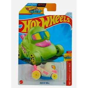 Auto De Carreras Hot Wheels Duck N' Roll Que Brilla En La Oscuridad 5/5