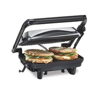 Sandwichera Y Parrilla Eléctrica Para Interiores Panini Press Hamilton Beach 25460Ag