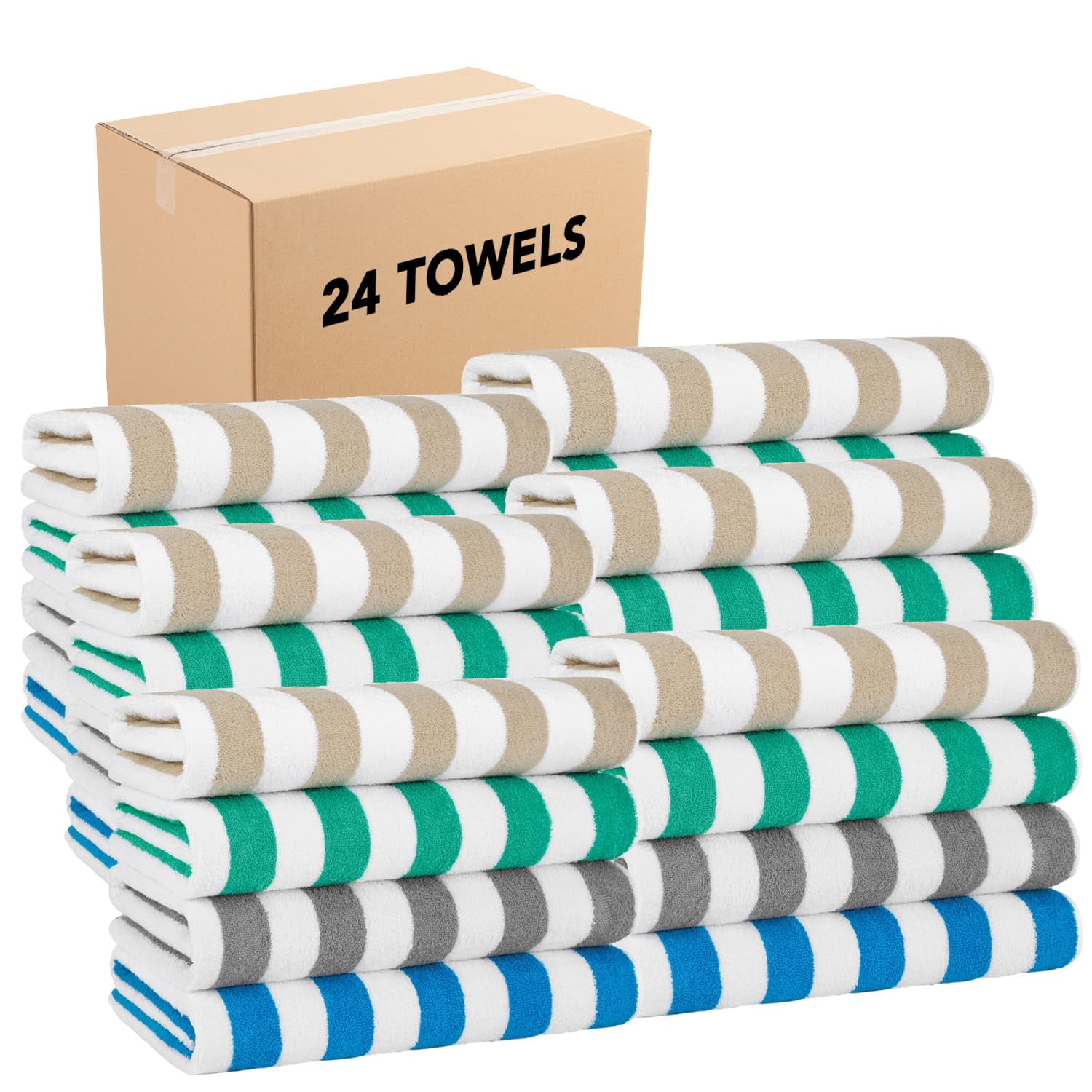 Arkwright Llc - Toalla De Playa Arkwright California Cabana 76 X 178 Cm, Paquete De 24