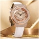 thumbnail image 2 of Reloj de Mujer de Lujo Diseño Floral Rotativo y Correa de Cuero para uso diario, 2 of 3
