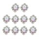 thumbnail image 2 of 10 Uds. Botón Ovalado De Diamantes De Imitación De Cristal Acrílico Con Parte Posterior Plana Para Manualidades DIY Plateado AB, 2 of 3