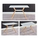 thumbnail image 2 of Modern Minimalist StyleDining Table MDF Anti-Scratch Top Metal Shelf Metal Heat Transfer Legs Leveling Feet For Dining Room Kitchen Office Table X 1(White), 2 of 3