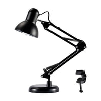 Importclick - Lámpara Brazo Ajustable Giratorio Escritorio Metal Negro