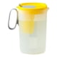 thumbnail image 1 of Tetera de plástico con flores, tetera para nevera, jarra de jugo con colador, jarra de agua para café, jugo, cerveza fría, bebida de agua fría/calient Amarillo, 1 of 5