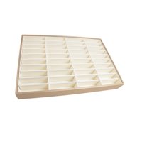 Ioensy - Bandeja De Exhibición De Joyas, Soporte Para Pulseras, Bandeja De Almacenamiento Para Transmisión En Vivo, Beige