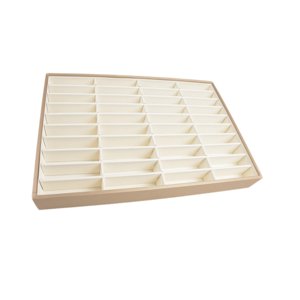 Ioensy - Bandeja De Exhibición De Joyas, Soporte Para Pulseras, Bandeja De Almacenamiento Para Transmisión En Vivo, Beige