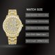 thumbnail image 2 of Reloj de Cuarzo para Hombre con Diamantes Falsos, Reloj de Calendario de Moda Hip Hop Rock, Opción Ideal para Hombre, 2 of 5