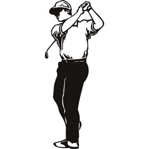 Rienda Libre Graphics - Decomural Golfer Swing Hobbies Golf Ws-17518