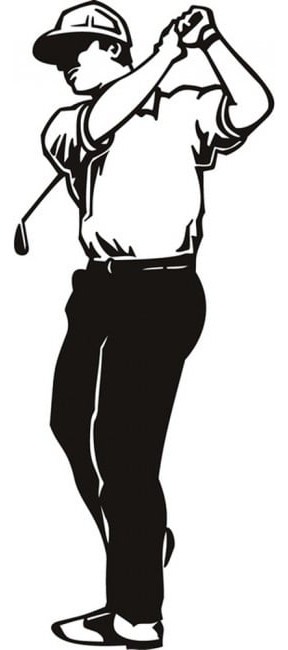 Rienda Libre Graphics - Decomural Golfer Swing Hobbies Golf Ws-17518