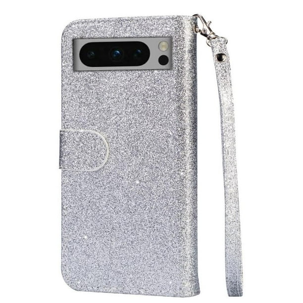 Funda para FOXDOCK Elegante funda Google Pixel 8a Glitter con cremallera-Ideal para el uso diario