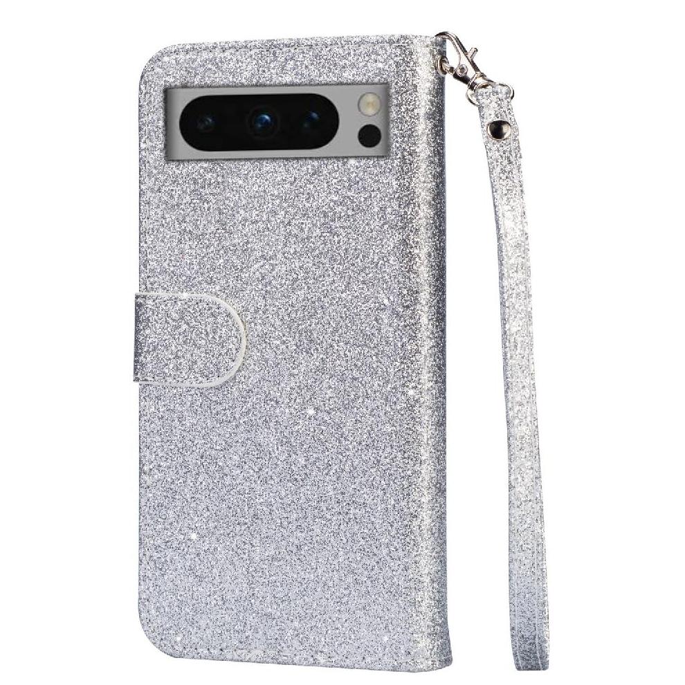 Funda Para Foxdock Elegante Funda Google Pixel 8A Glitter Con Cremallera-Ideal Para El Uso Diario