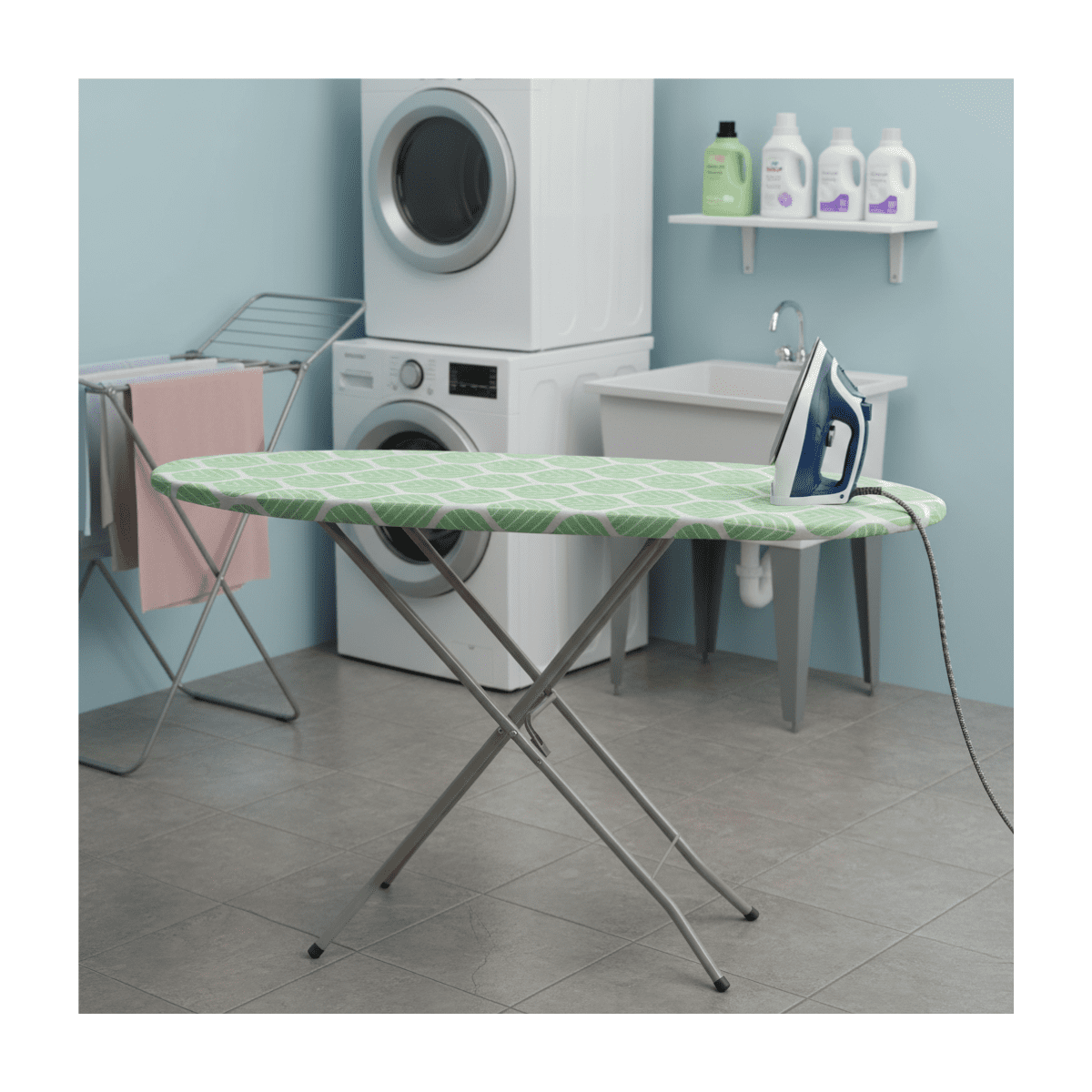 Genérico - Tabla De Planchar Básica Hojas 106x30 Cm Color Verde