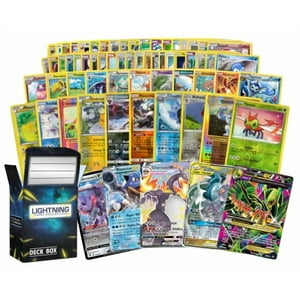 Paquete De Cartas Pokémon De 50 Cartas Surtidas Más 1 Ultra Rara Con Caja De Baraja Lcc