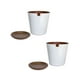 thumbnail image 2 of Set de 2 Macetas Zaia 20 cm Blanco Matte y sus platos, 2 of 3