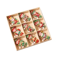 Magideal - 18 Uds. Decoración Colgante Colgantes De Madera De Navidad Puerta Café Hotel Tienda De Casa Colgantes De Muñecos De Madera Adornos De De Navidad Hombre