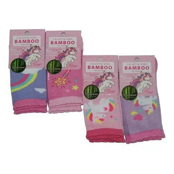Calcetín De Bamboo Para Niña - Sin Costuras - Docena