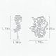 thumbnail image 2 of Troqueles de rosas MESYGK 2 piezas para scrapbooking, 2 of 7
