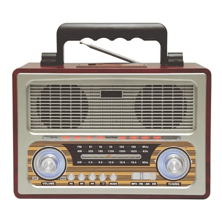 Radio Retro Portátil Audiopro Bt/fm/usb/sd/entrada Aux 3.5 Recargable Beige Ap02055