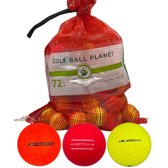 Pelotas de golf Golf Ball Planet 72 colores usadas en bolsa de malla