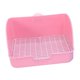 thumbnail image 3 of Caja De Arena Para Conejos, Cacerola Para Mascotas Con Orinal De Rejilla Para Jaula De Chinchilla De Conejo, Color Rosa, 3 of 5