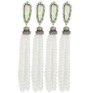 2 Pares De Pendientes Largos De Perlas Vintage, Bonitos Y Modernos, De Metal, Accesorios Para Manualidades