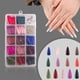 thumbnail image 4 of Uñas postizas a presión, cobertura total, coloridas, para salón de uñas, con taladro decorativo., 4 of 5