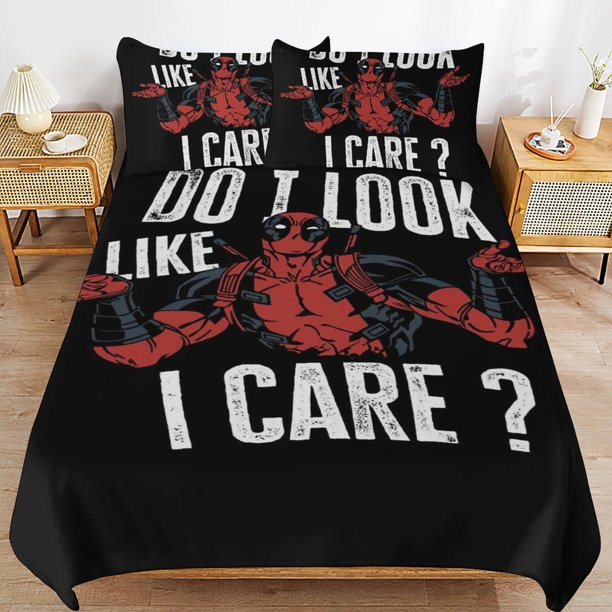Deadpool Bedding Sets Ultra Soft Skin-Friendly Duvet Cover 3 Piece, Cute Comforter Cover Bed Set for Boys Girls Kids