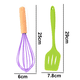 thumbnail image 2 of Juego de 2 mini utensilios de cocina de silicona con mangos de madera., 2 of 5