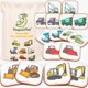 thumbnail image 1 of Juego de Memoria Peapod Play Camiones de Fieltro 16 Tarjetas, 1 of 9