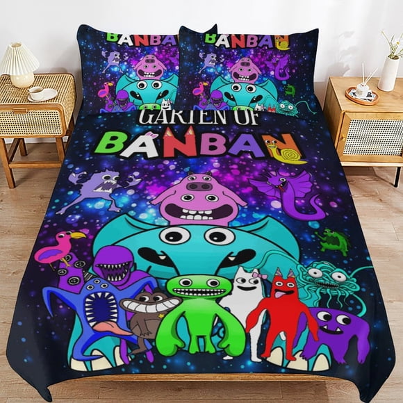 Garden Of Banban Bedding Set Duvet Cover Comfortable and Lightweight Cartoon Bedding 3 Piece Bed Set Twin(1 Duvet Cover and 2 Pillowcase) hn337