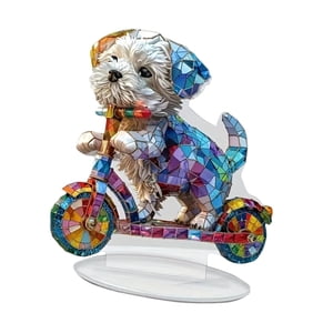 Bothyi - Adorno De Escritorio De Perro, Letrero Acrílico Moderno Plano 2D Para Mesa De Estudio De Hotel