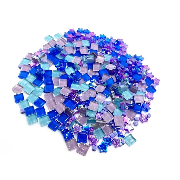 Mosaicos de cristal morado real DIY de 350 piezas Giftmeet