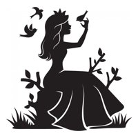 Rienda Libre Graphics - Decomural Fairytale Princess Flowers Birds Ws-41225