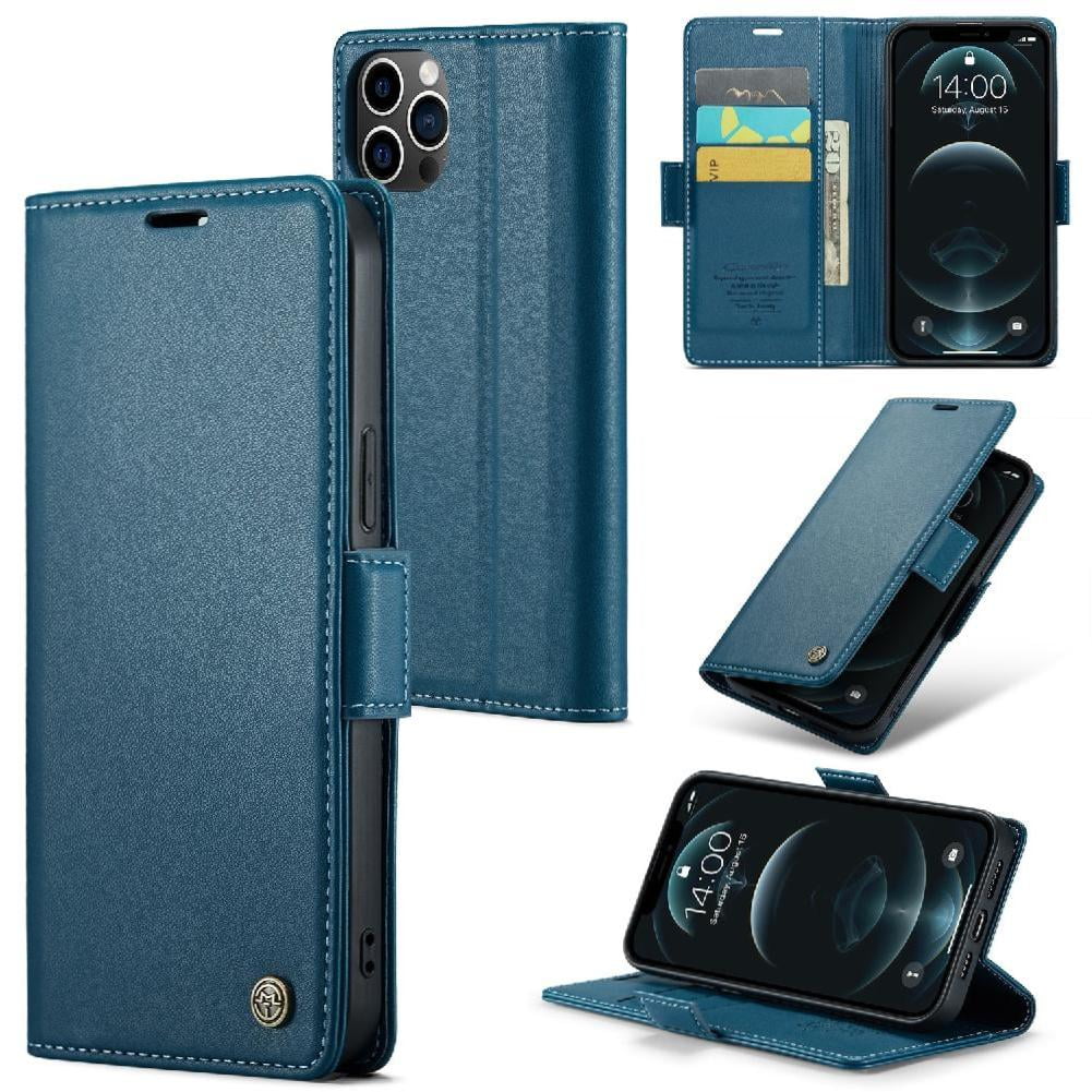 Case Me - Caseme Tipo Cartera Iphone 12 Pro Max Con Cierre Magnético, Rfid, Tarjetero, Soporte, Carga Inalámbrica