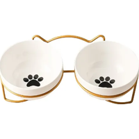 Genérico - Platos Cerámica Comida/Agua Mascotas