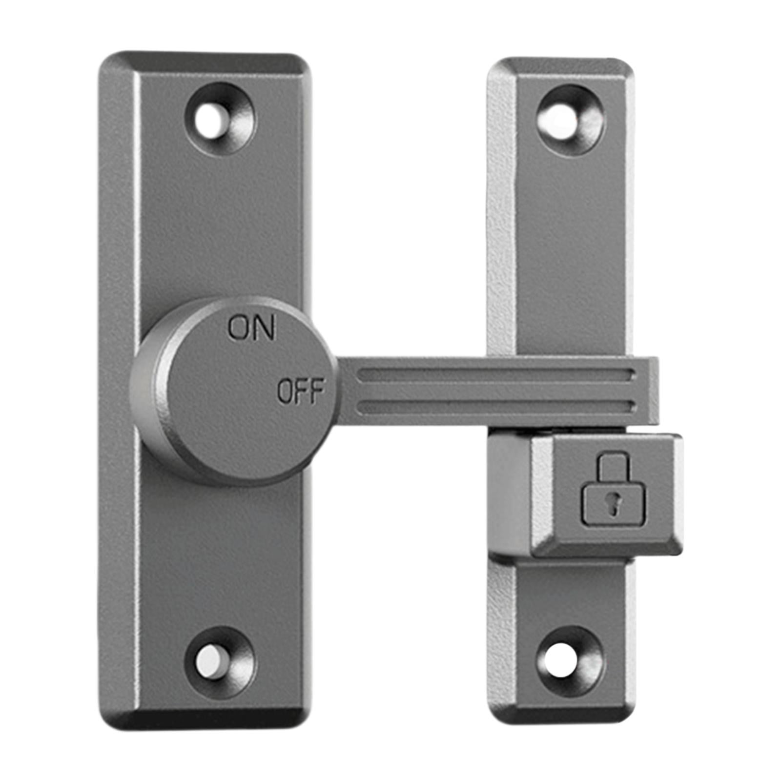 Bothyi - Protector De Pestillo De Puerta, Pestillo Abatible Universal Para Puerta, Oficina En Casa, Puerta Corredera De Granero, Gris