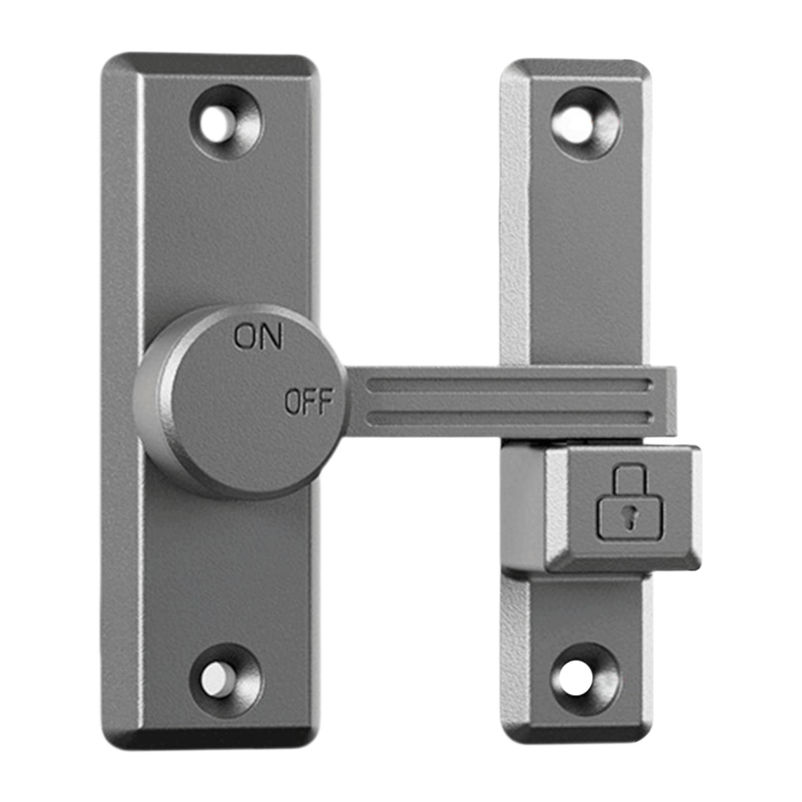 Bothyi - Protector De Pestillo De Puerta, Pestillo Abatible Universal Para Puerta, Oficina En Casa, Puerta Corredera De Granero, Gris