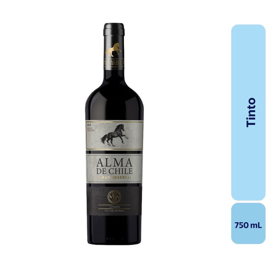 Vino Tinto Botella 750 mL Alma De Chile