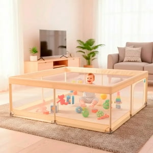 Corral Infantil Bebé Nubo Malla Y Tela + Pelotas 180X200Cm