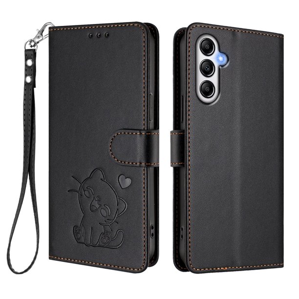 Funda Volteable tipo Billetera con Correa para Samsung Galaxy A25 5G, Negro