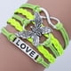thumbnail image 1 of Handmade Leather Bracelet with Love and Butterfly Design - Perfect Gift for Men and Women, 1 of 5