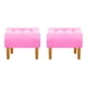 thumbnail image 1 of Set Pouf Wood 1c Felpa 04 Rosado, 1 of 5